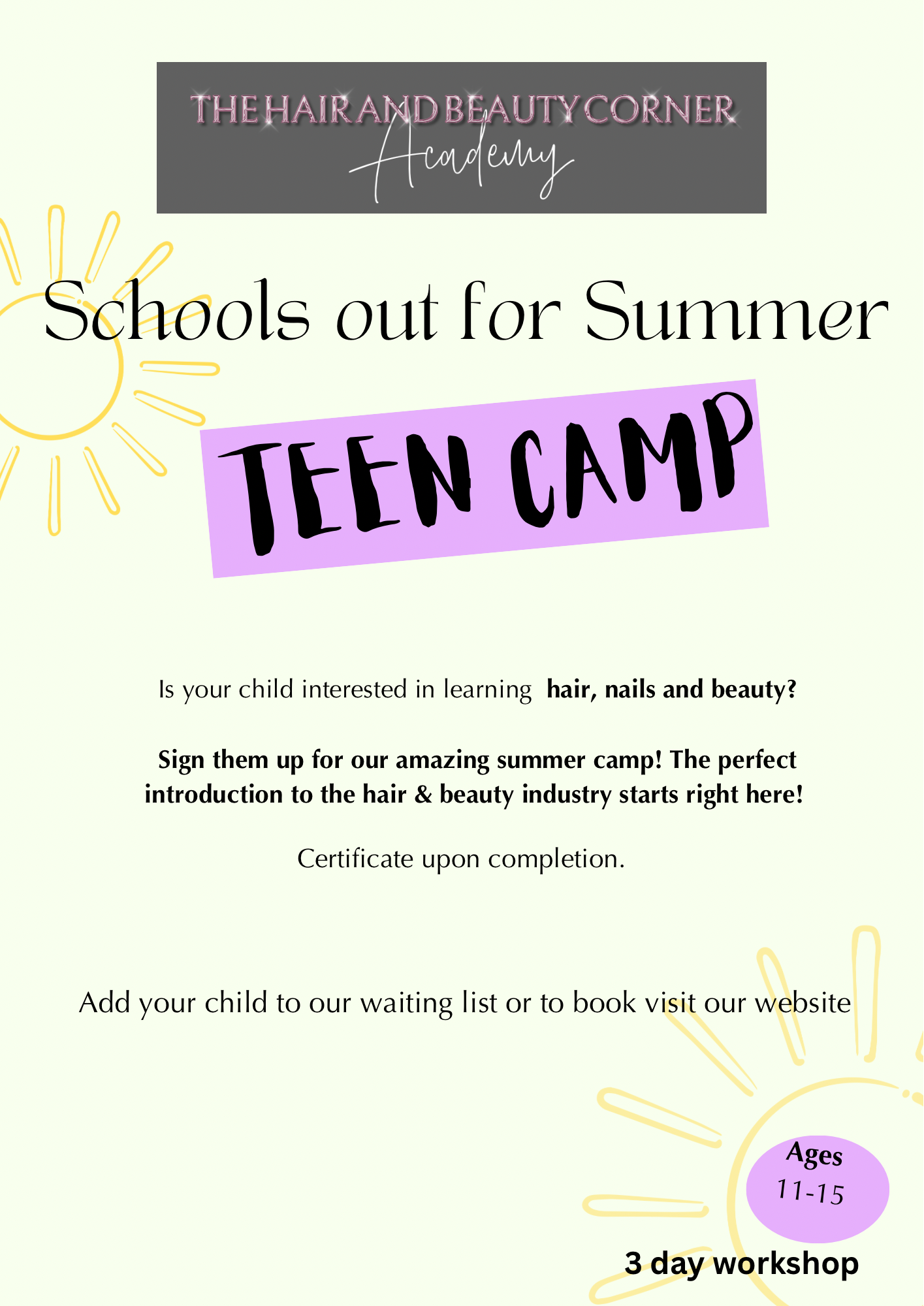 Teen Summer Camp 17th 18th & 19th August 2026 (Manchester UK)